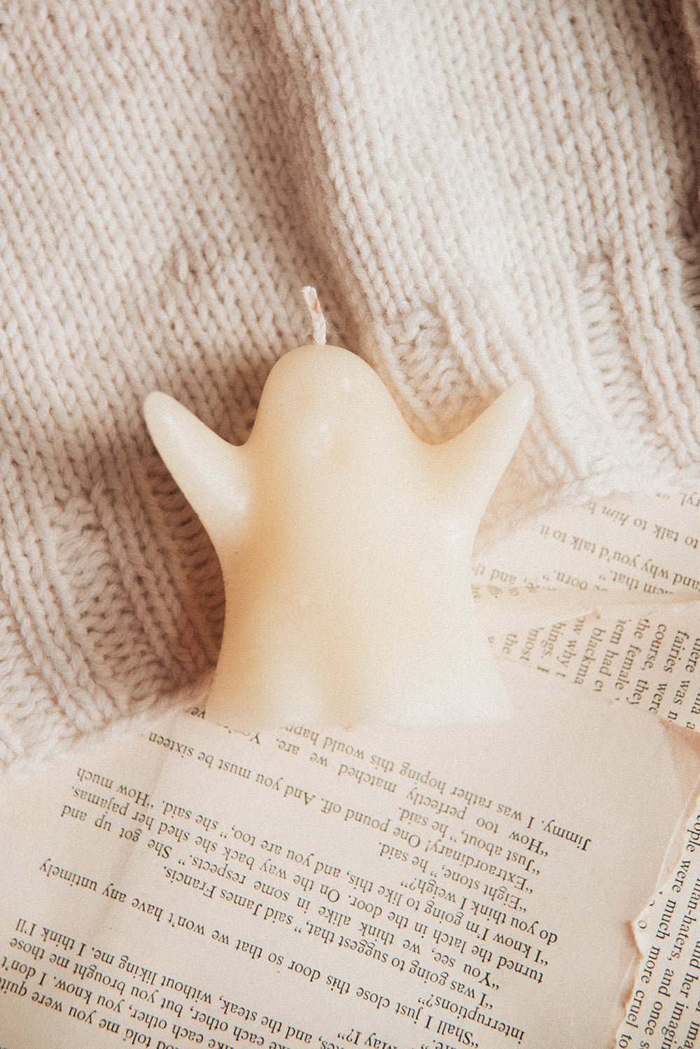 Beeswax Ghost Candle