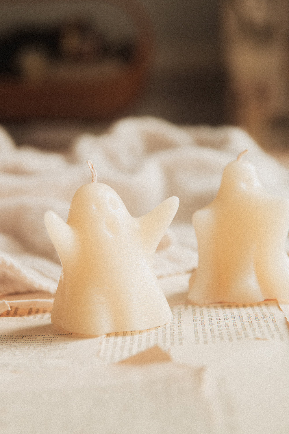 Beeswax Ghost Candle