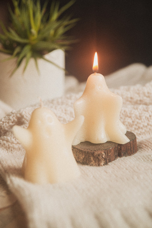 Beeswax Ghost Candle