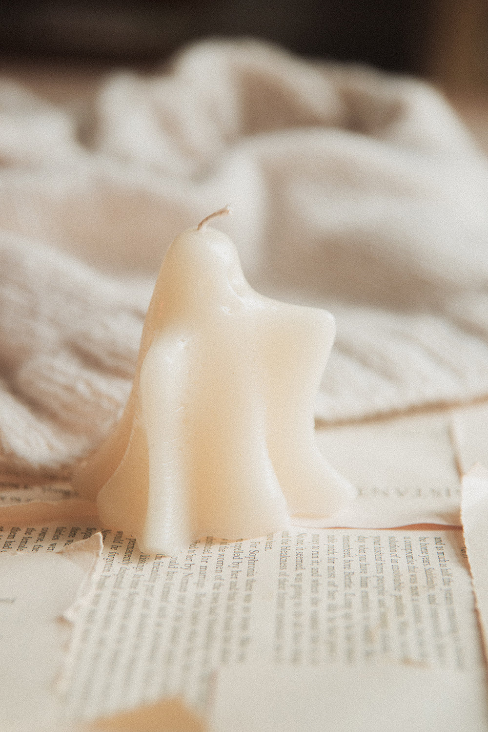 Beeswax Ghost Candle