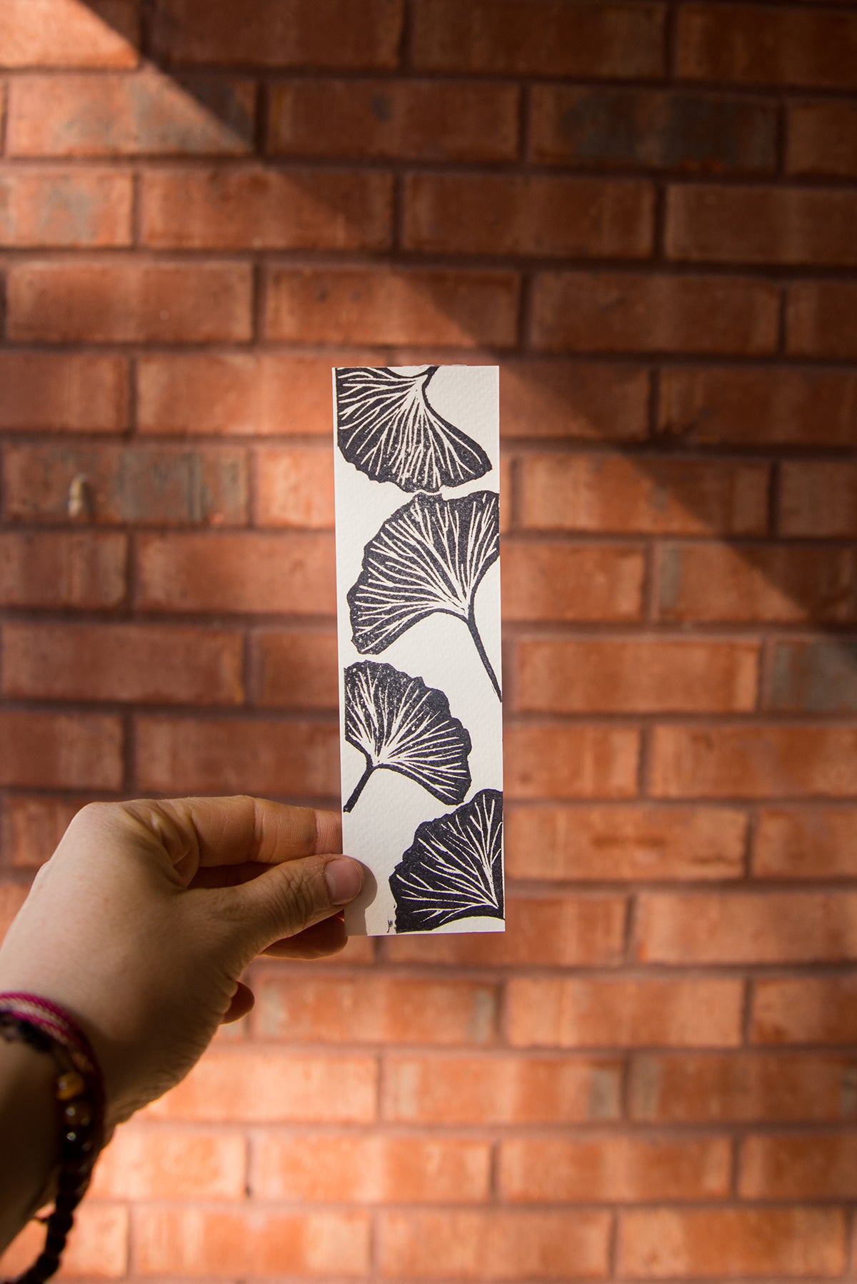 Handmade, Linocut Bookmarks: 2"x7"