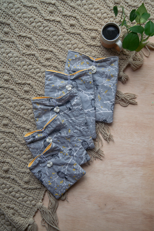 Grey Bird Book Sleeve