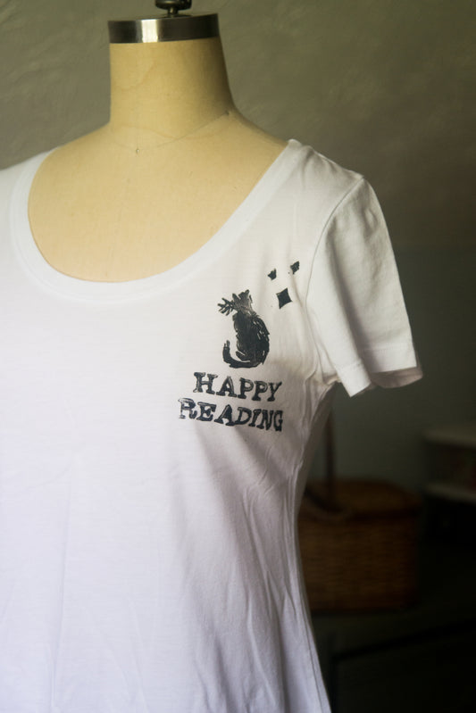 Happy Reading Cat Tee - XS