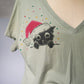Santa Cat Tee - Large