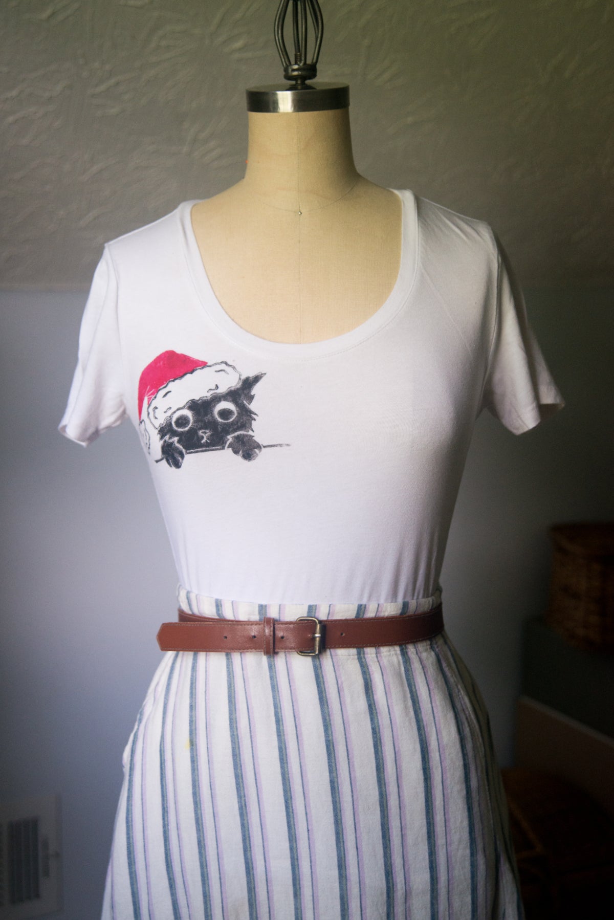 Santa Cat Tee - XXS