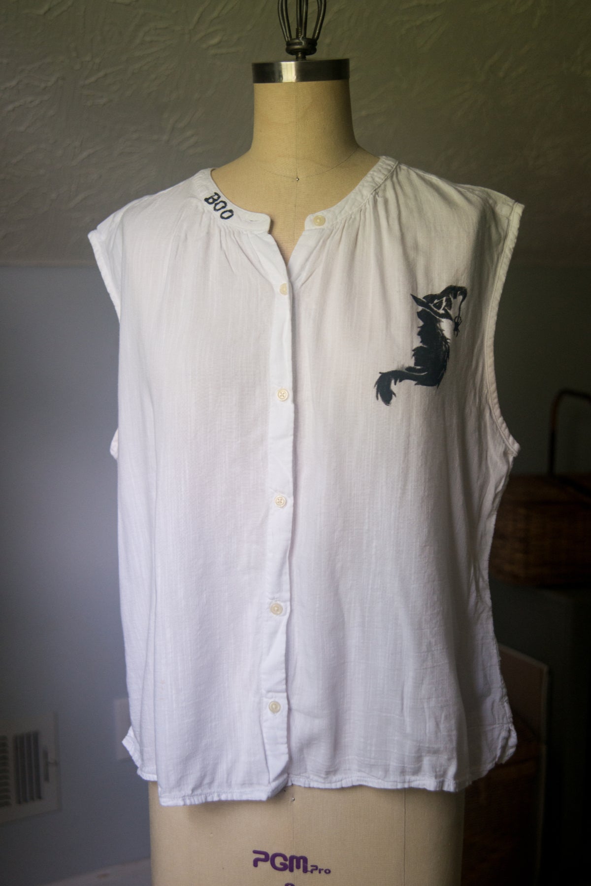 Witchy Cat Shirt- LARGE