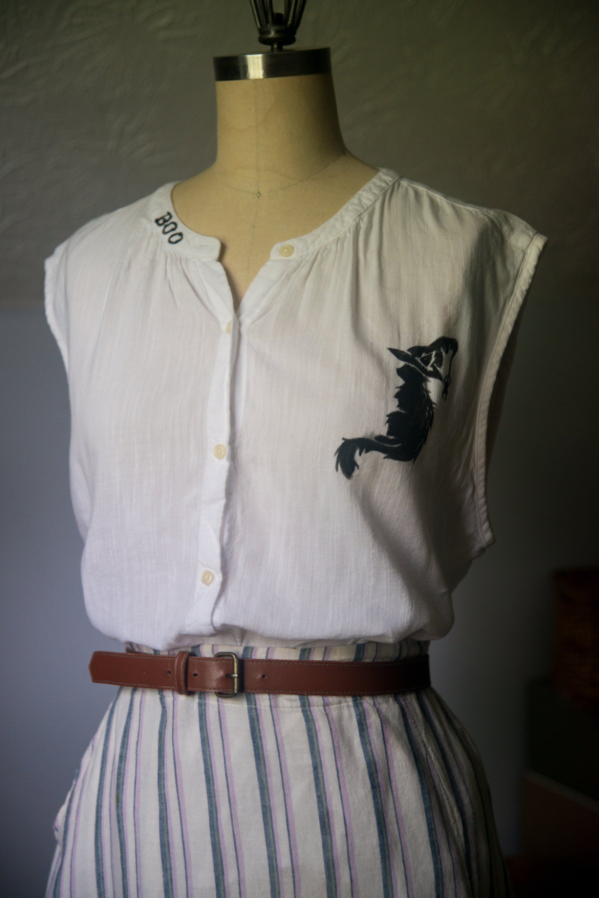 Witchy Cat Shirt- LARGE