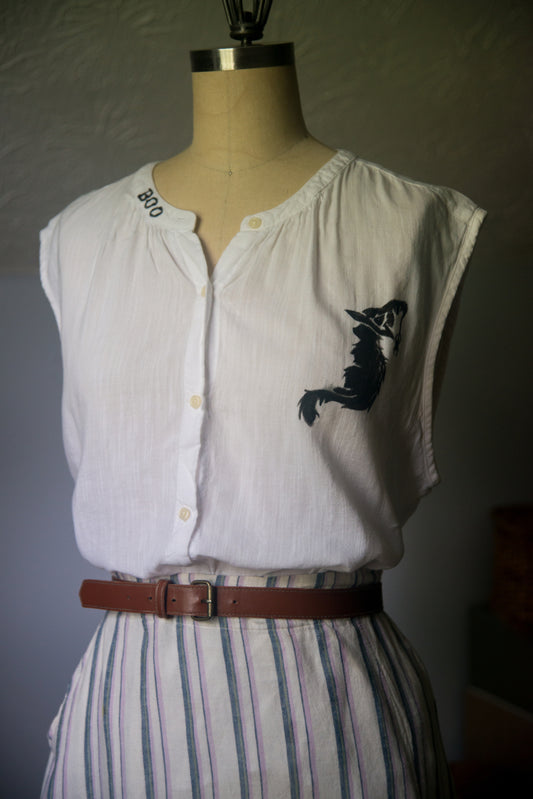 Witchy Cat Shirt- LARGE
