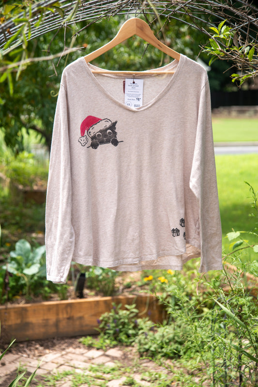 Santa Cat Tee - 2X