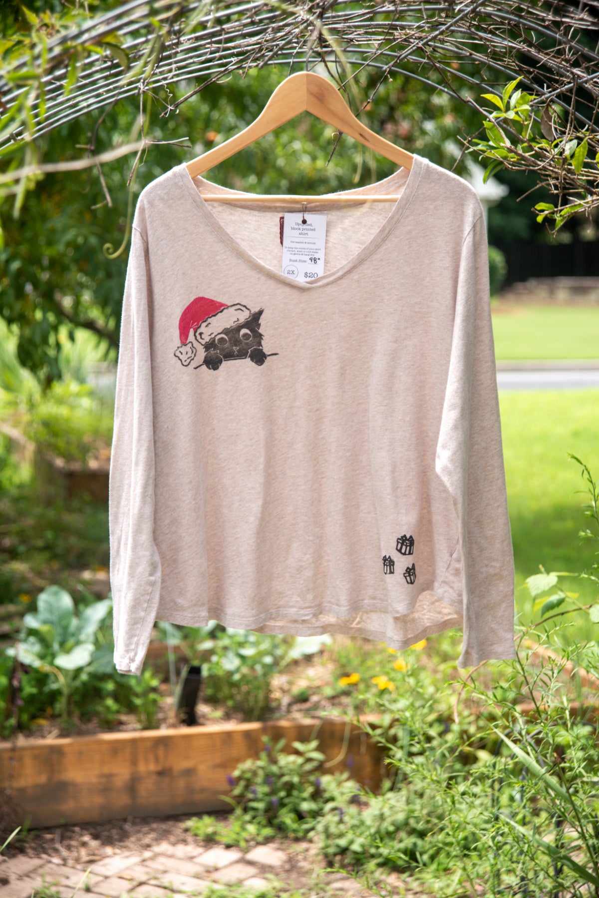 Santa Cat Tee - 2X