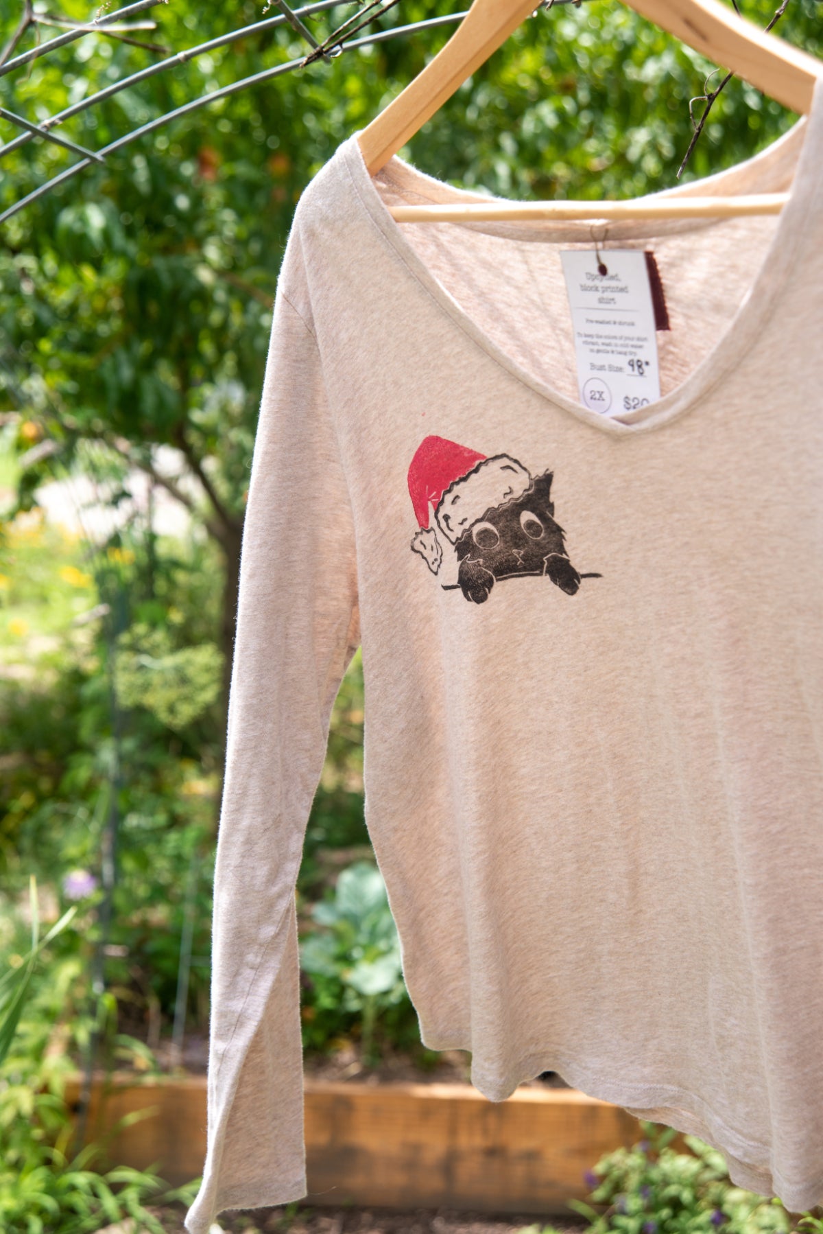 Santa Cat Tee - 2X