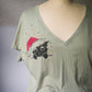 Santa Cat Tee - Large