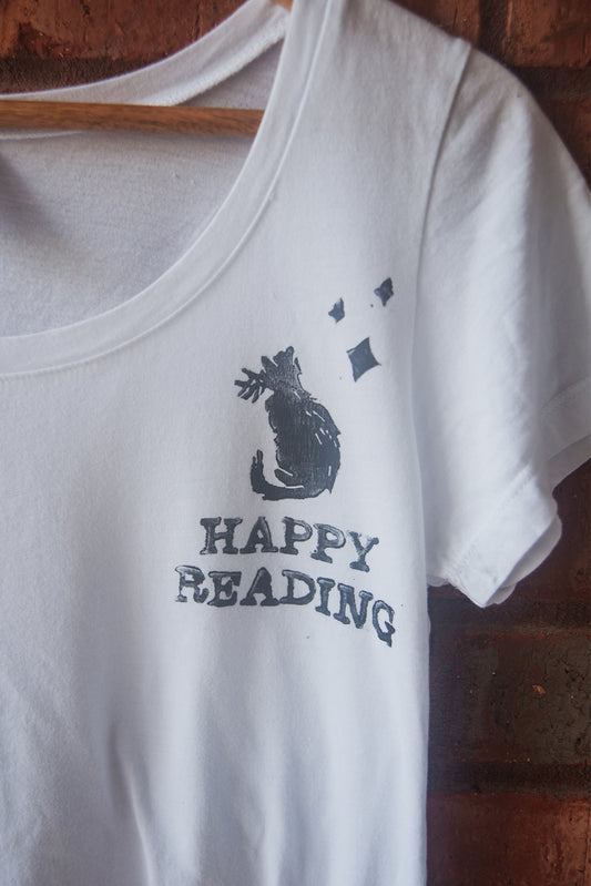 Happy Reading Cat Tee - Size B