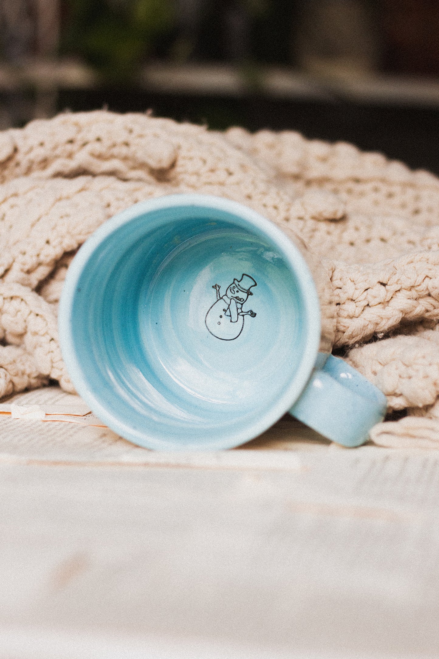 Blue Snowman Mug