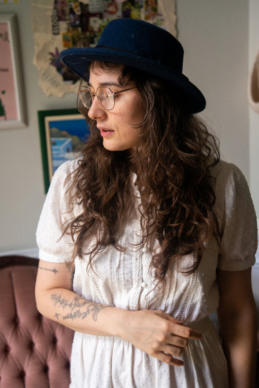 Felted Navy Hat