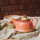 Orange Floral Teapot + Mug Set