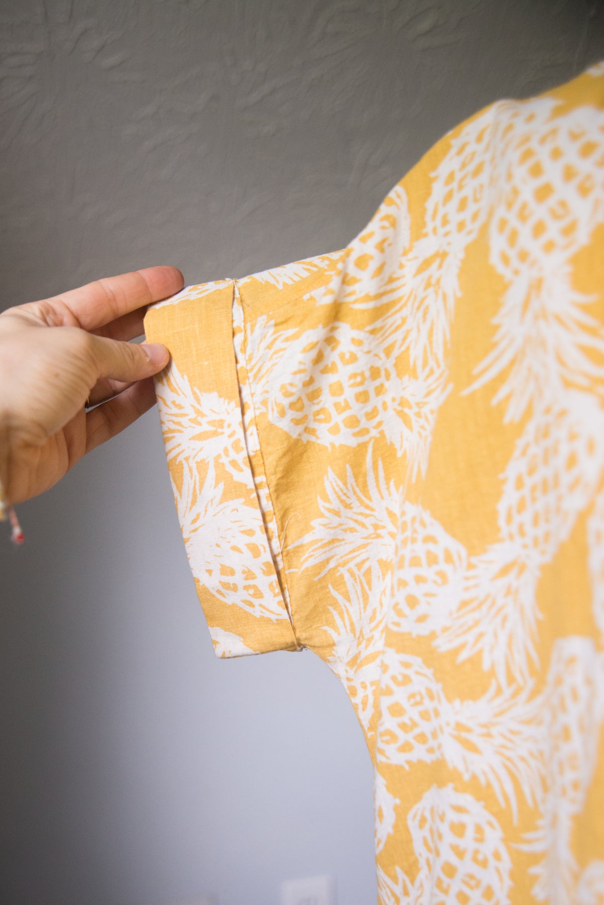 Secondhand Boxy Pineapple Print Shirt - Medium