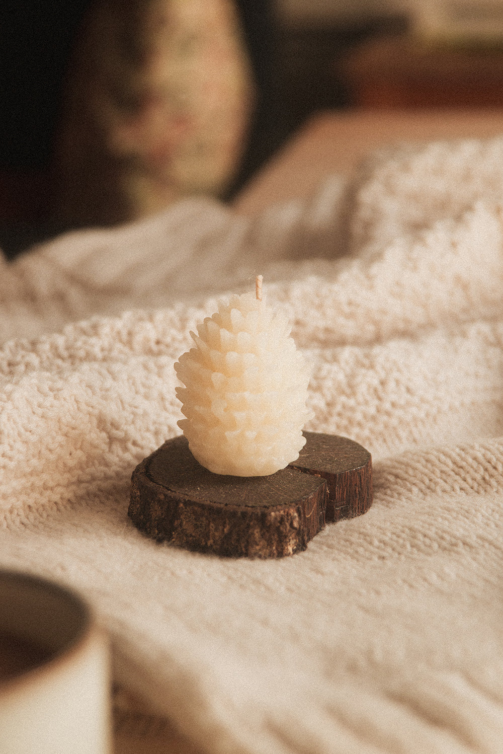 Beeswax Pinecone Candle