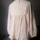 Embroidered Blush Peasant Blouse - Large