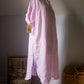 Yarn Dyed Pink Linen Dress - Medium / Large