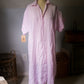 Yarn Dyed Pink Linen Dress - Medium / Large