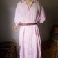 Yarn Dyed Pink Linen Dress - Medium / Large