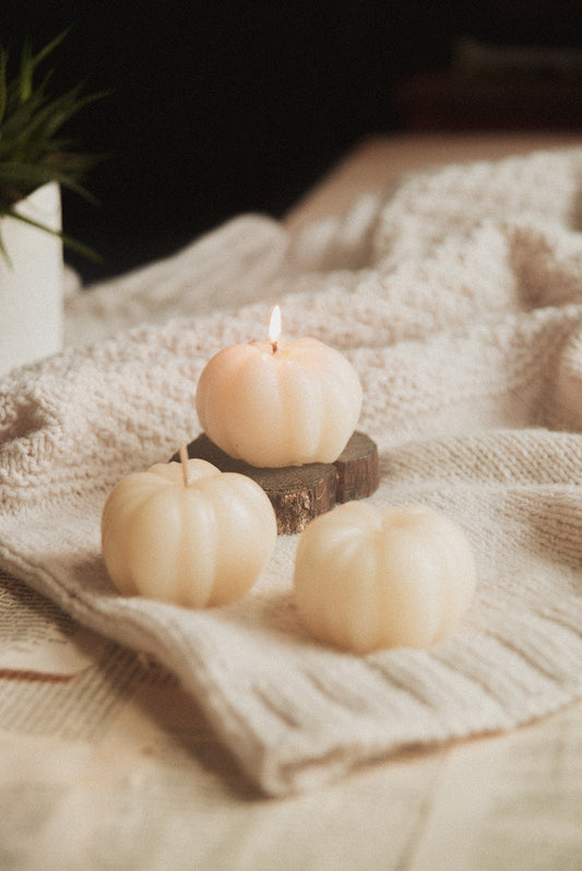 Beeswax Pumpkin Candle