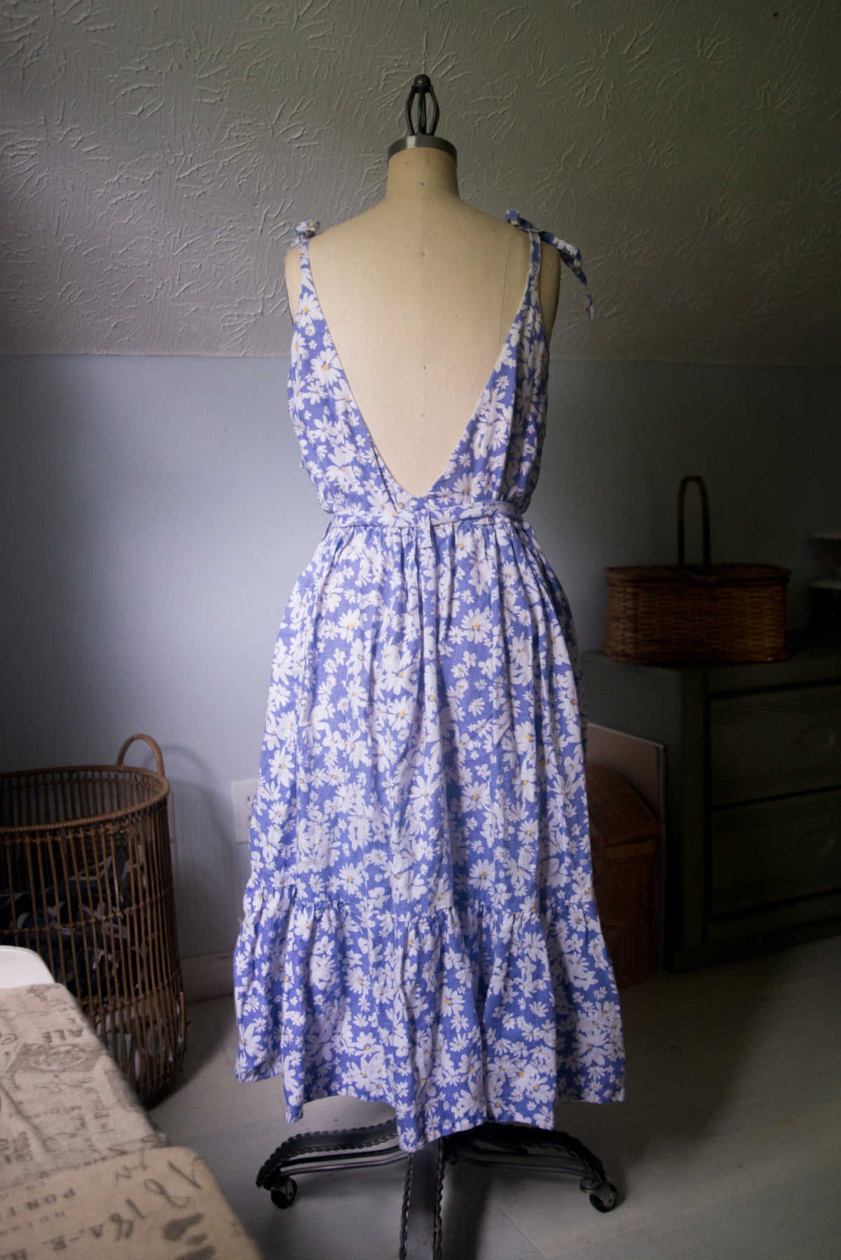 Linen Olive Dress - M/L