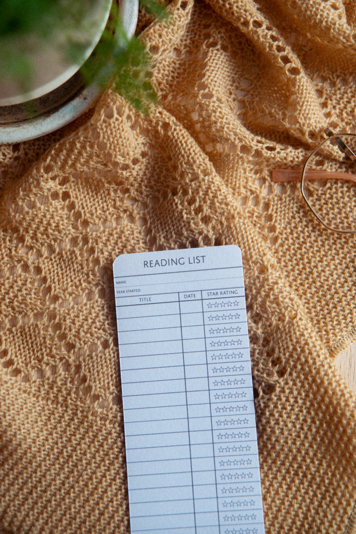 Reading Tracker Bookmarks: 2.75"x6"