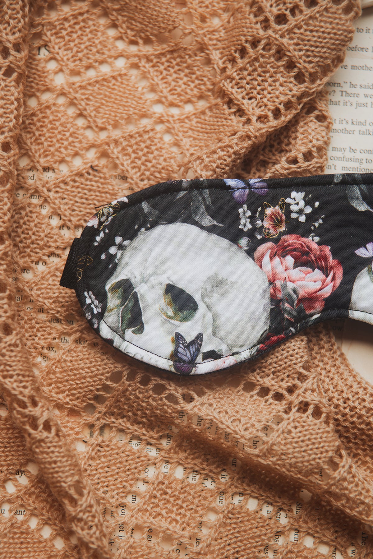 Skulls & Peonies Sleep Mask