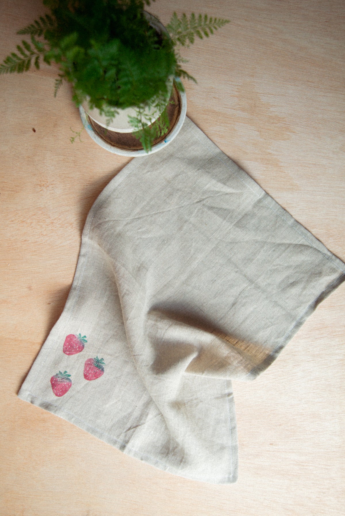 Block Printed Tea Towel