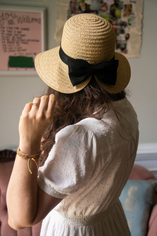 Straw Hat with Bow
