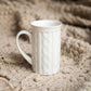 Slender White Knit Mug (Set of 2)