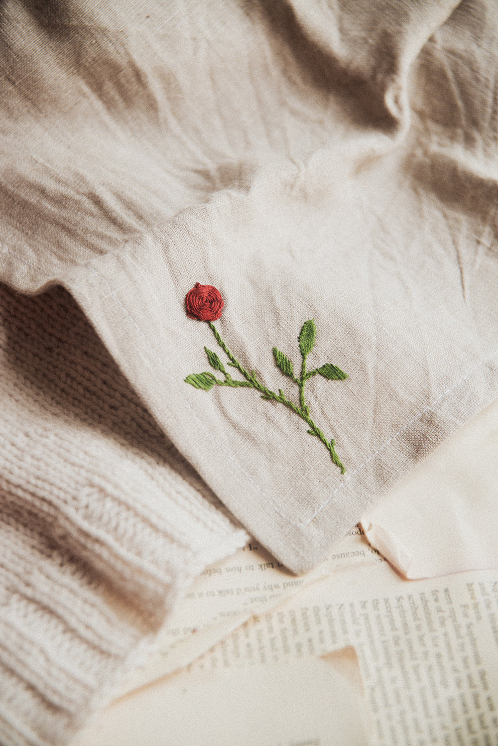 Embroidered Tea Towel