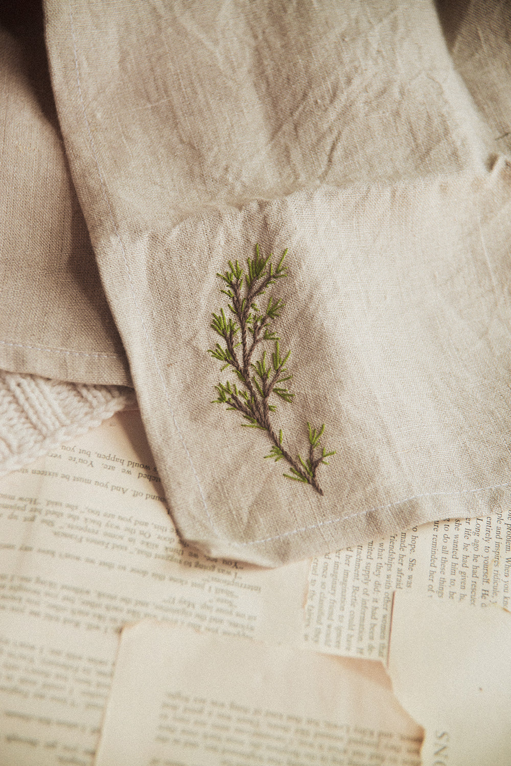 Embroidered Tea Towel