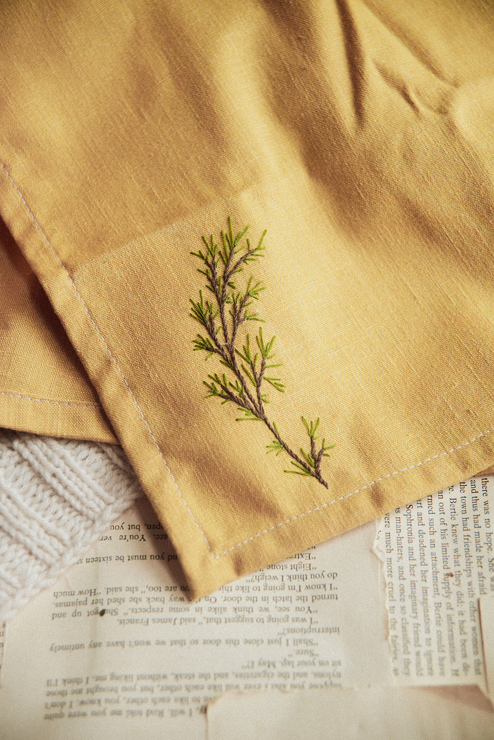 Embroidered Tea Towel