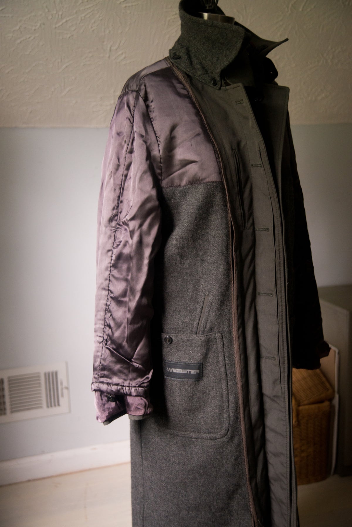 Vintage Stockbridge LTD Trench Coat w/ Removable Wool Liner - Large