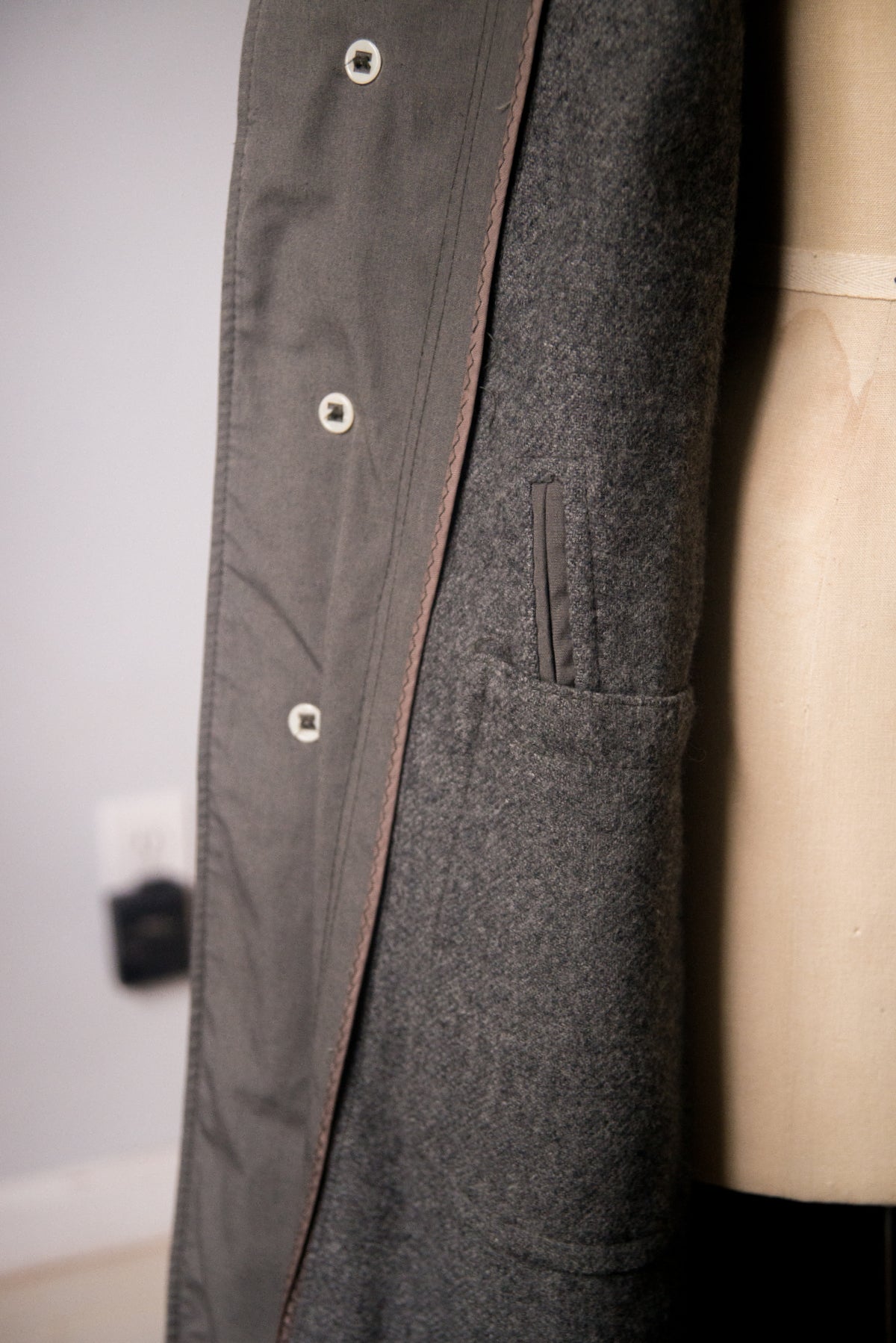 Vintage Stockbridge LTD Trench Coat w/ Removable Wool Liner - Large