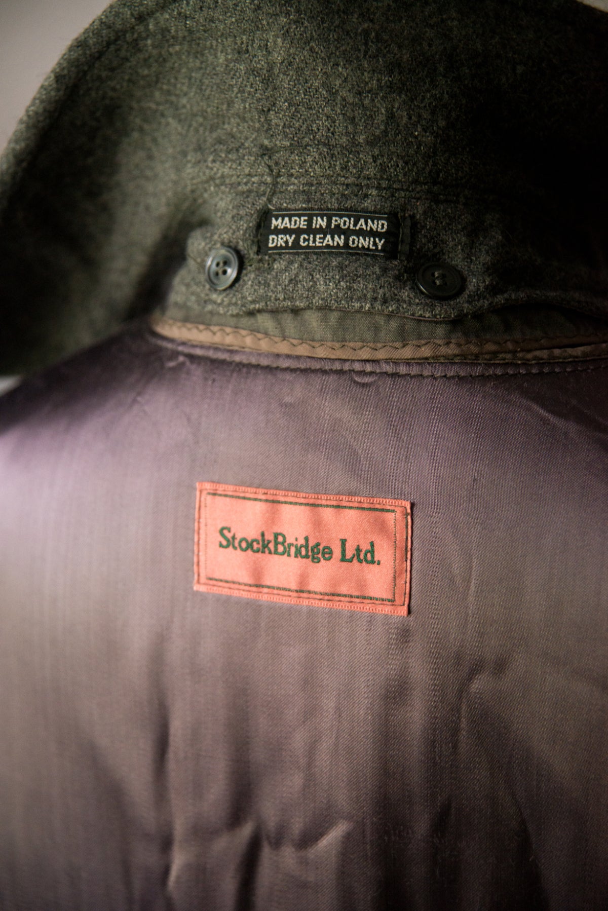 Vintage Stockbridge LTD Trench Coat w/ Removable Wool Liner - Large