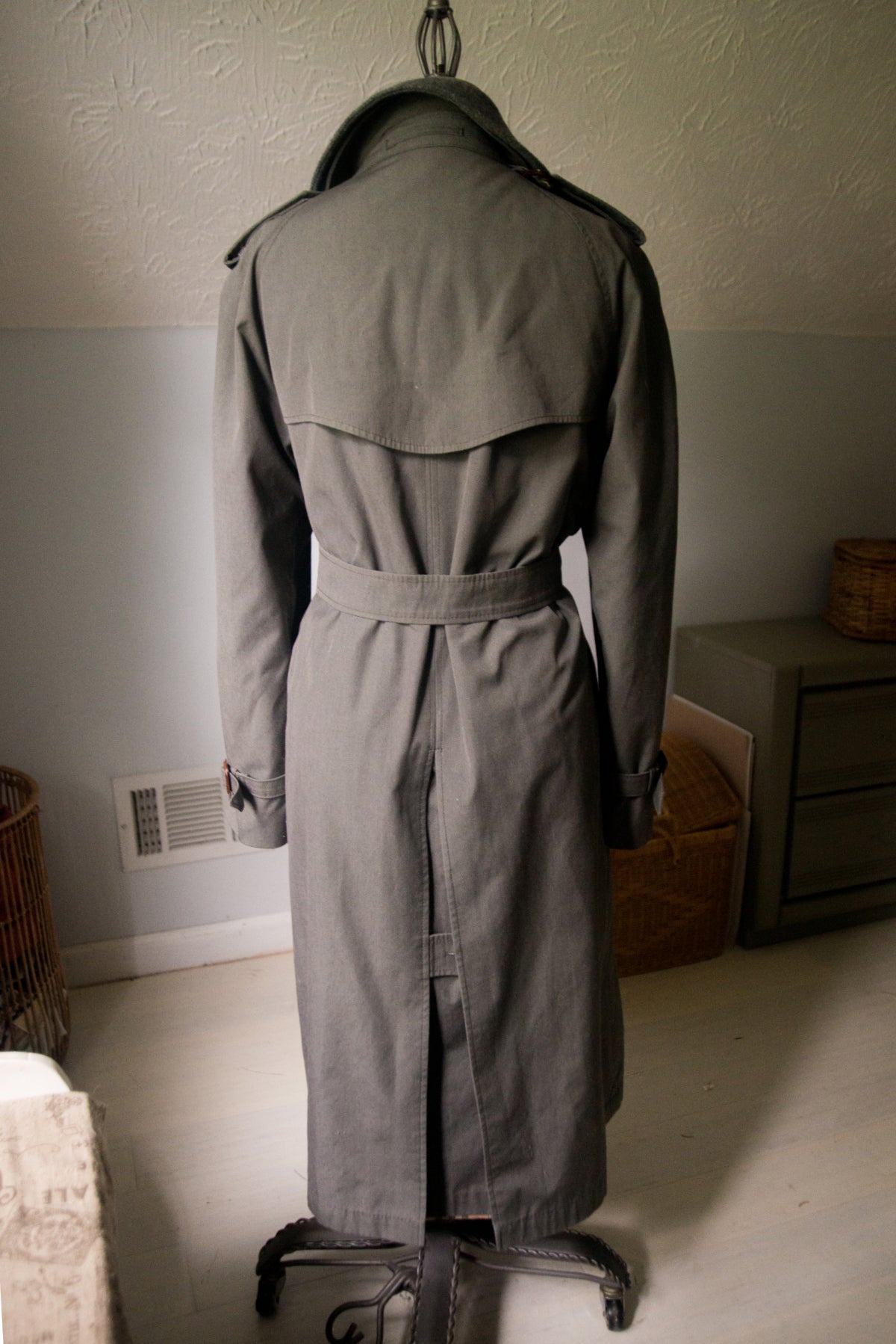 Vintage Stockbridge LTD Trench Coat w/ Removable Wool Liner - Large