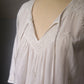 Embroidered White Peasant Blouse - Small