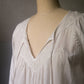 Embroidered White Peasant Blouse - Small