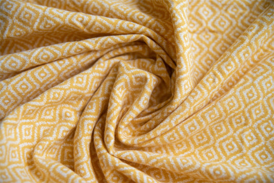 Textured Cotton - Lemon Diamond Print