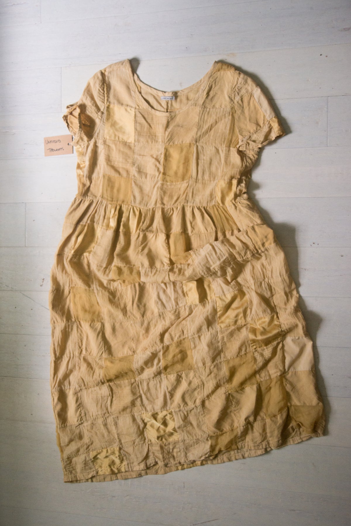 Botanically Dyed, Zero Waste Quilted Dress - MEDIUM