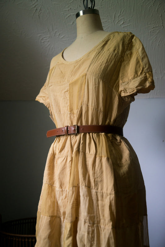 Botanically Dyed, Zero Waste Quilted Dress - Medium
